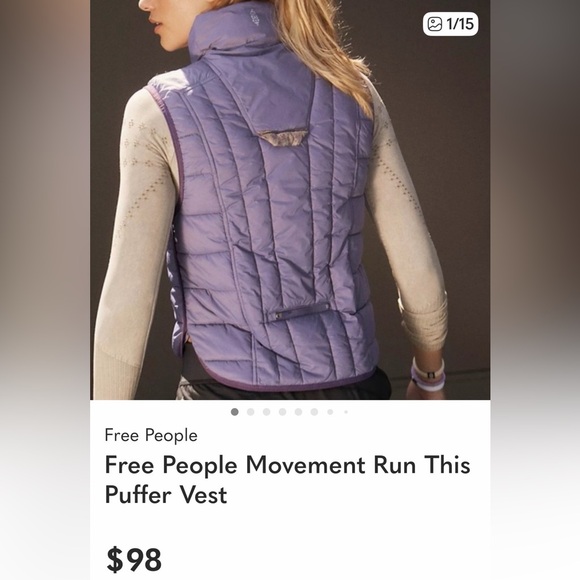 Free People Jackets & Blazers - Free People Lavender Puffer Vest